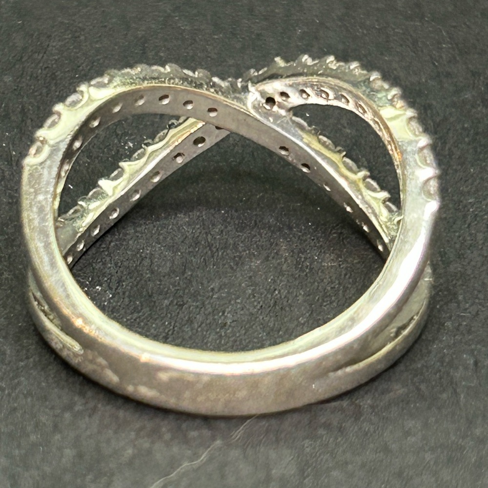 Sterling Silver Cz Infinity Ring - image 3